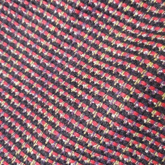 6 THE LIMITED RED TAN PURPLE BLUE WOVEN TEXTURED LINED CAREER SKIRT MEDIUM - Picture 2 of 11